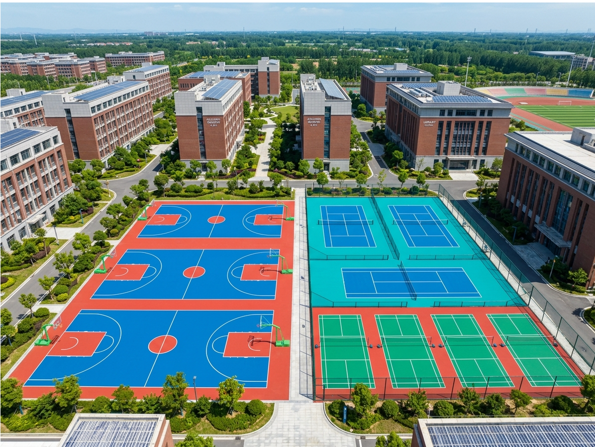 延安市硅PU球场塑胶跑道 - 厂家